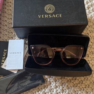 VERSACE SUNGLASSES VE 4410 5322/0P 60-22-140 TRANSPARENT PINK / ORANGE GRADIENT
